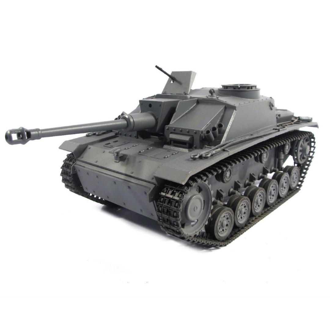 IR Mato German StuG III Grey Metal 1/16 Scale Battle Tank RTR