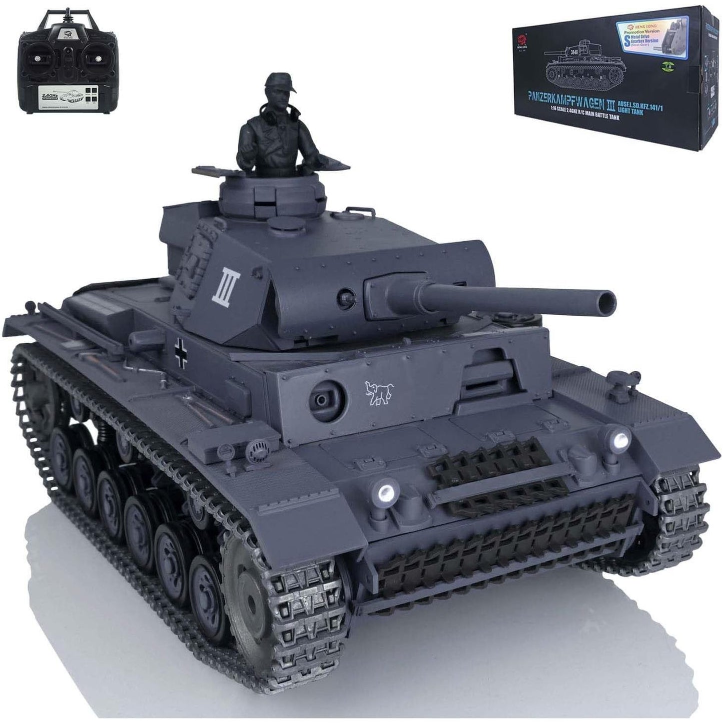 Heng Long Panzer III Ausf L Pro Edition with 7.0 Electronics BB/IR