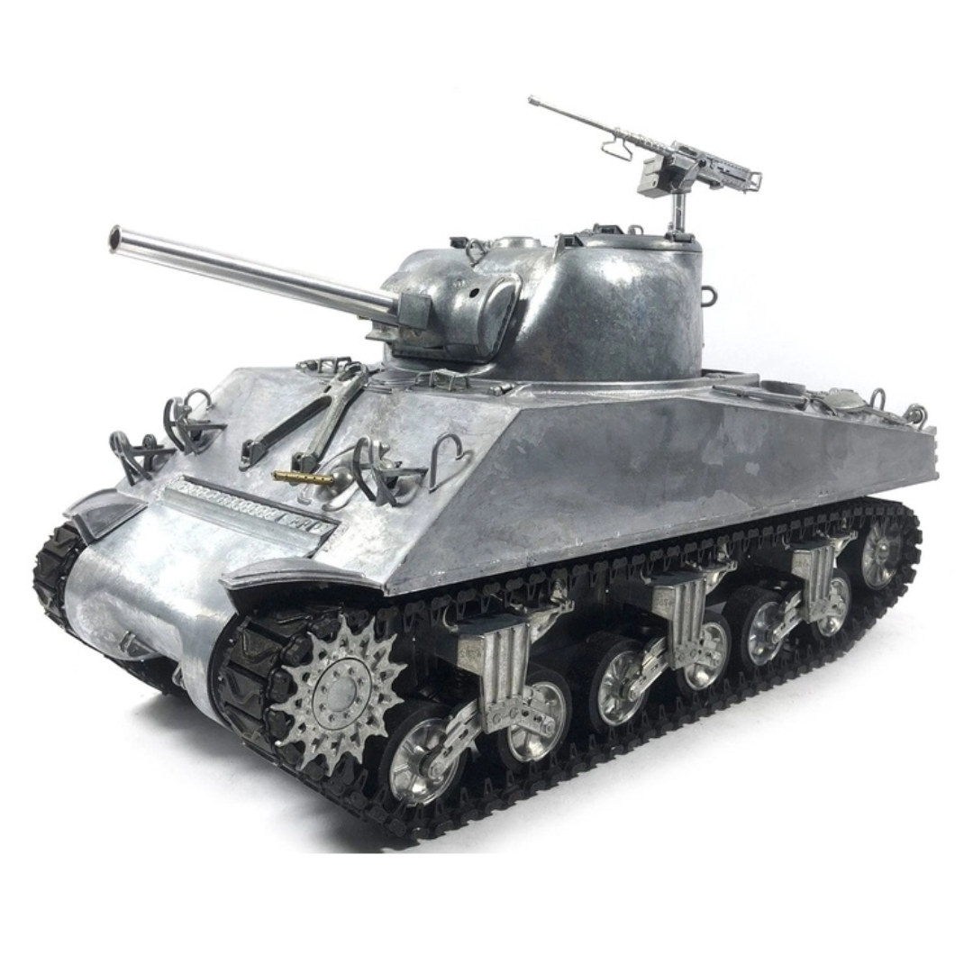 Mato M4A3 75 Sherman Unpainted Metal 1/16 Scale Infrared Tank with T49W Duckbill Tracks RTR