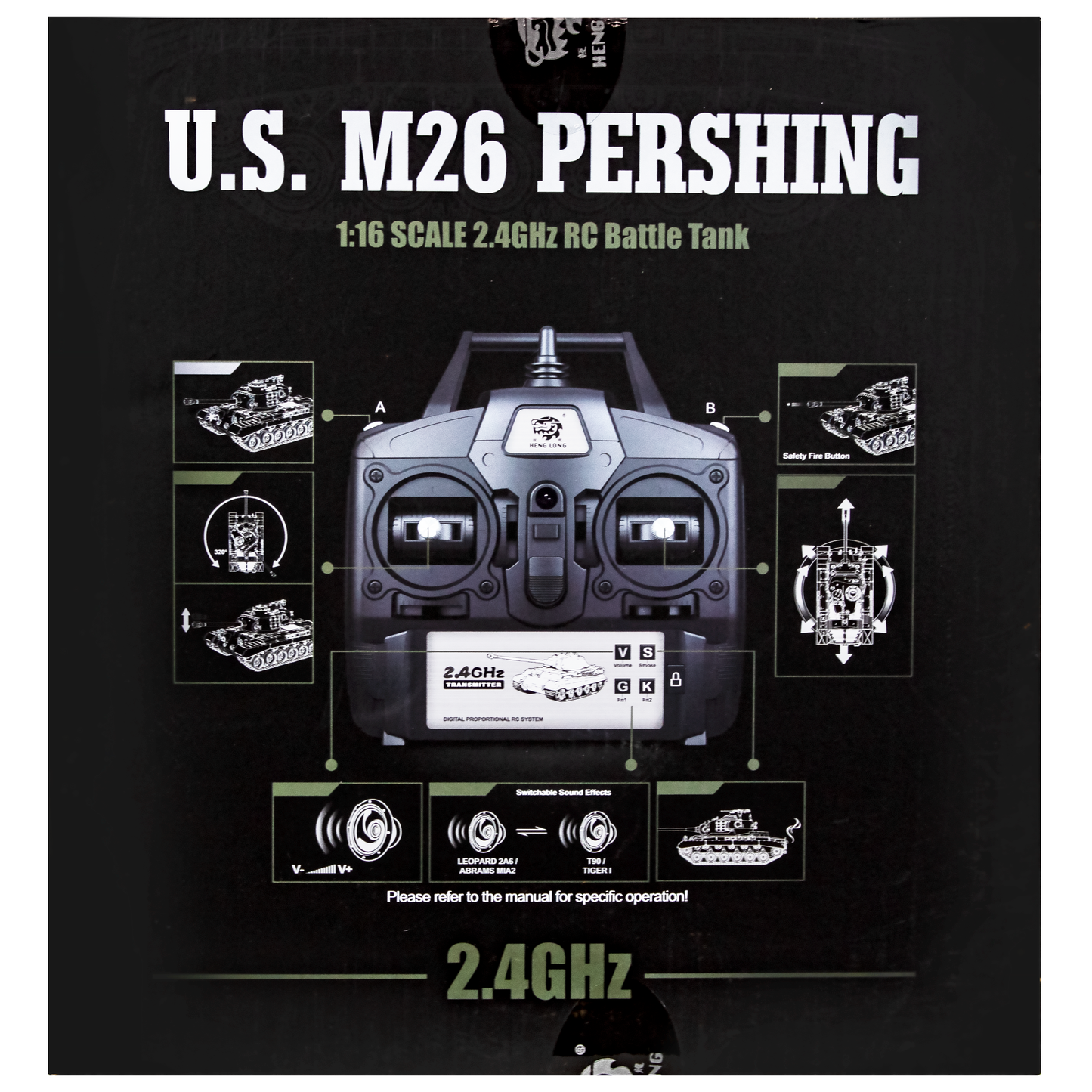 Heng Long M26 Pershing Snow Leopard Pro Edition with 7.0 Electronics BB/IR